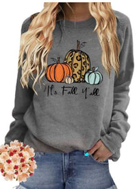 Chic Pumpkin Print Sweater for Women