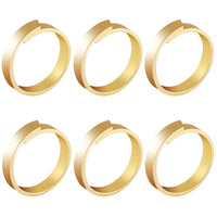 Gleaming Gala Gold Napkin Rings Set of 6
