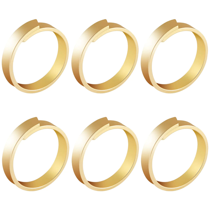 Gleaming Gala Gold Napkin Rings Set of 6