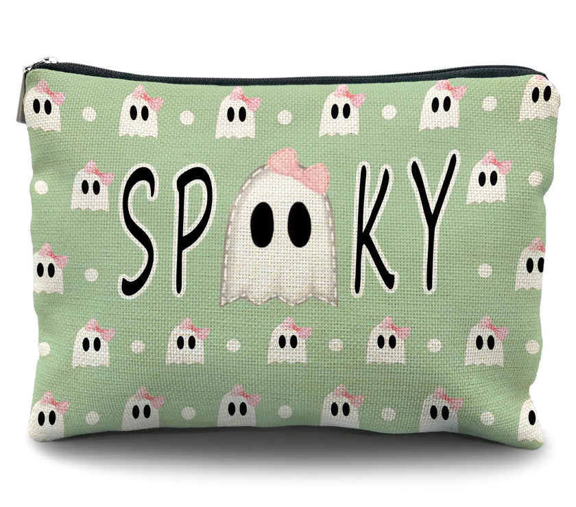 Spooky Pink Bow Makeup Pouch