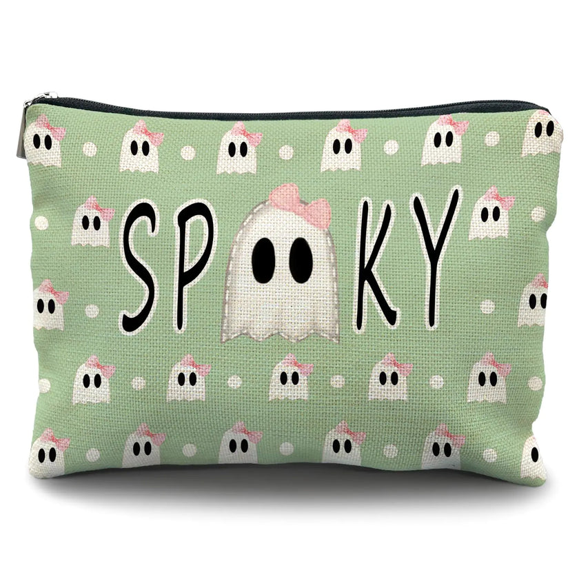 Spooky Pink Bow Makeup Pouch