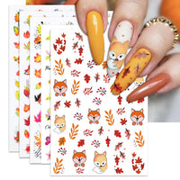 Autumn Bliss Nail Art Stickers - 5 Sheet Thanksgiving Decals