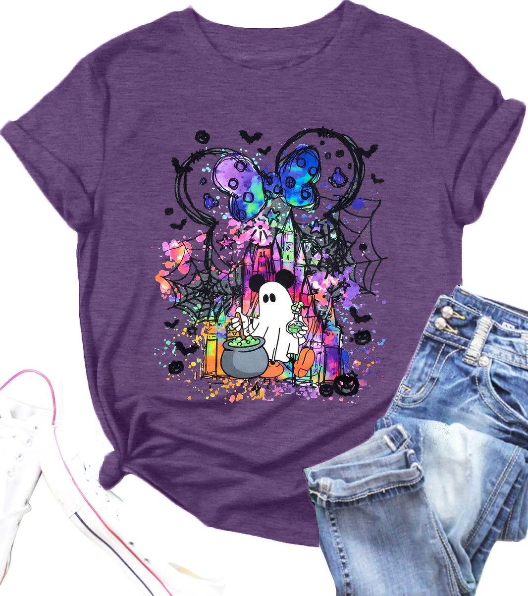 Magic Kingdom Spooky Tee - Short Sleeve Purple