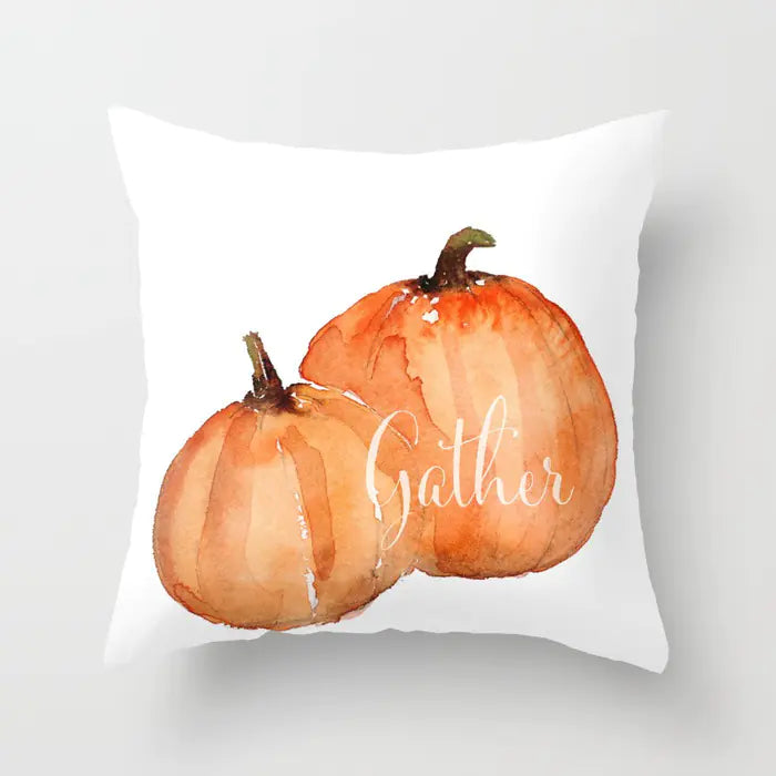 Festive Pumpkin Pillow Cover