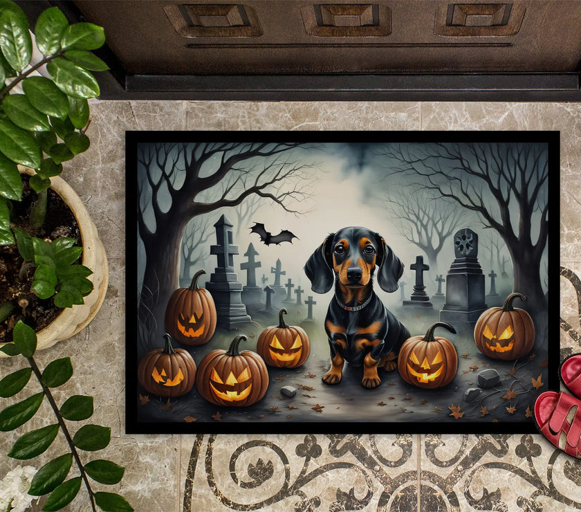 Dachshund Halloween Welcome Mat