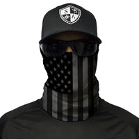 FrostGuard Thermal Fleece Face Shield | Multi-Use Ski Mask Neck Gaiter (Patriotic Blackout)