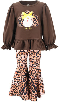 Cute Leopard Turkey Festive Set for Girls