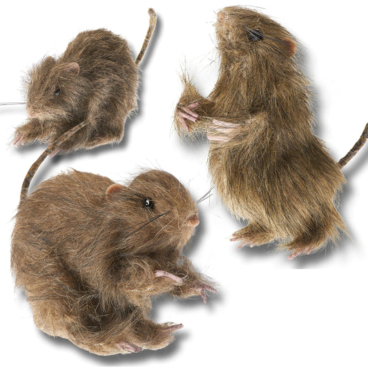 Prextex Spooky Faux Rat Trio for Halloween