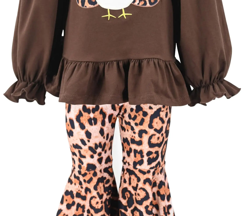 Cute Leopard Turkey Festive Set for Girls