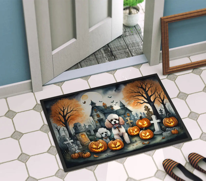 Poodle Jack-o'-Lantern Mat