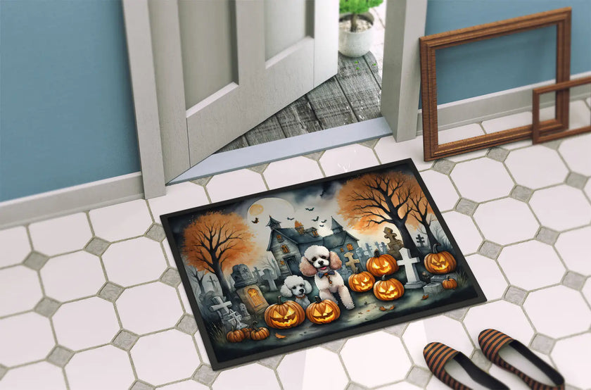 Poodle Jack-o'-Lantern Mat