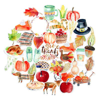 Autumn Vibes Waterproof Sticker Set (38 Pack) - Cute Durable Decals for Laptops and Bottles