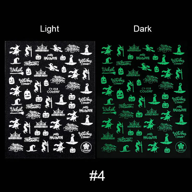 Glowing Ghostly Nail Art