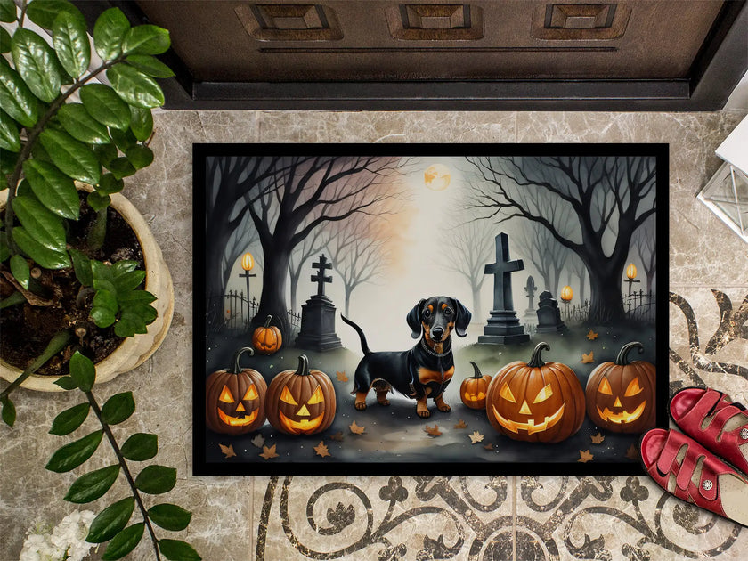 Dachshund Halloween Welcome Mat