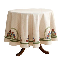 ISAENNE Floral Elegance Round Tablecloth
