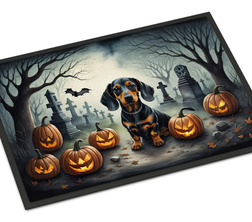 Dachshund Halloween Welcome Mat