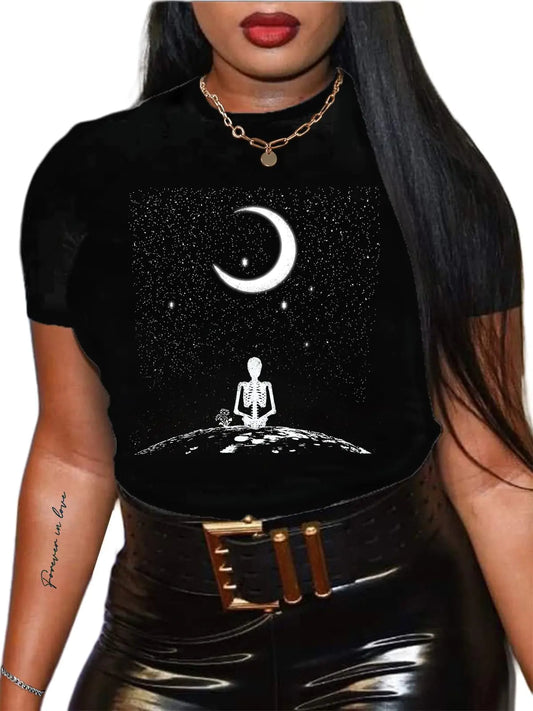 ChicWhisper Ladies Graphic T-Shirts Casual Summer