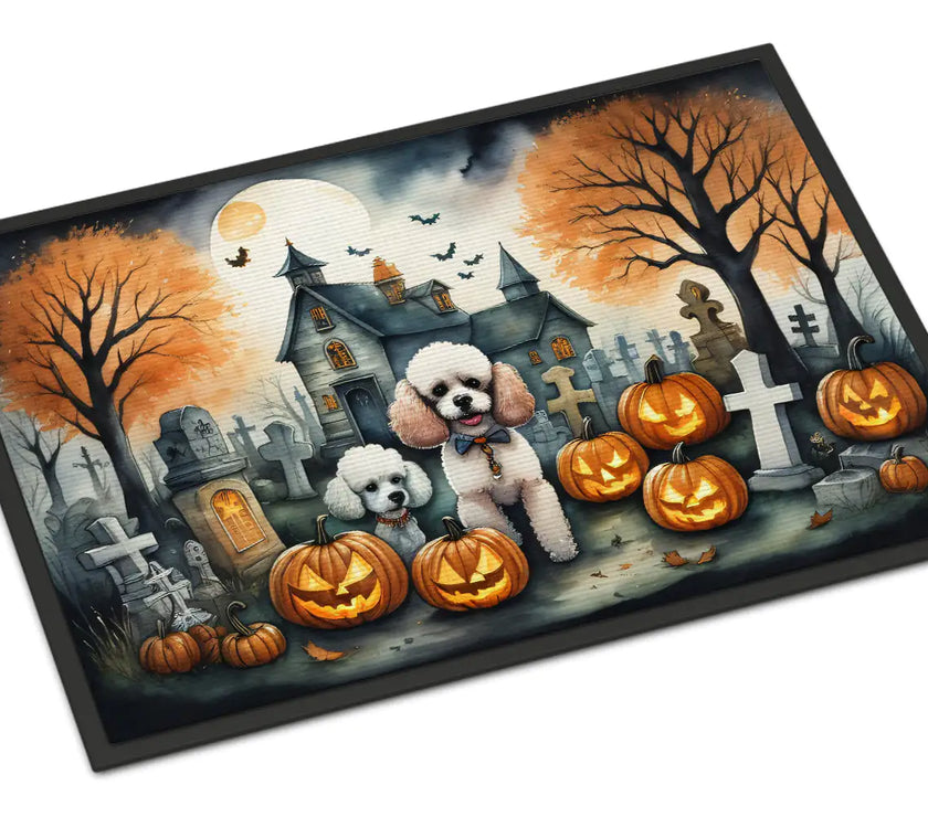 Poodle Jack-o'-Lantern Mat