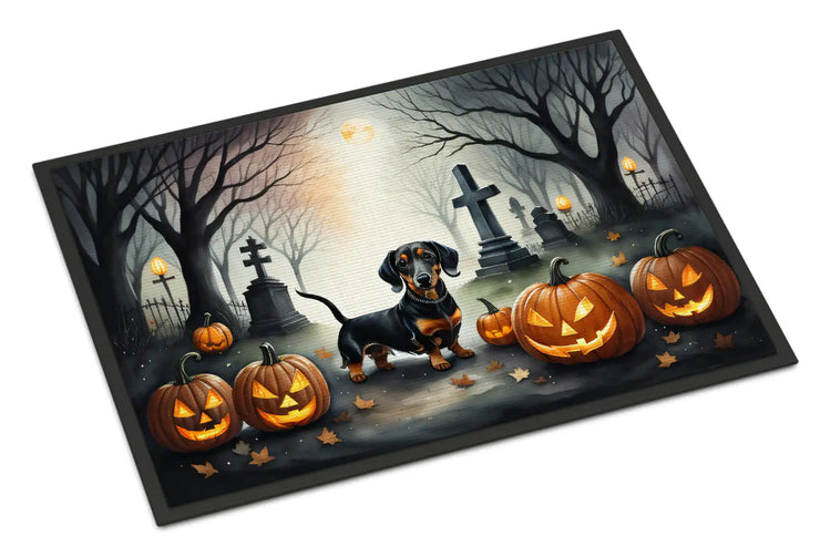Dachshund Halloween Welcome Mat