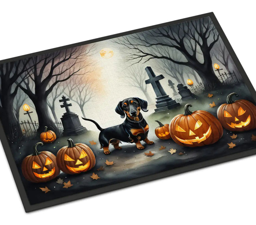 Dachshund Halloween Welcome Mat