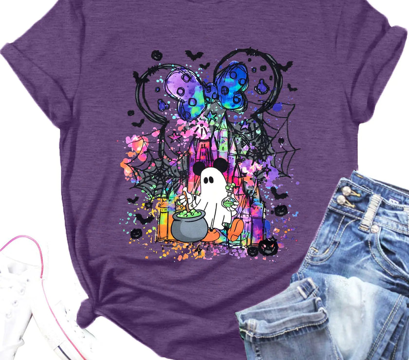 Magic Kingdom Spooky Tee - Short Sleeve Purple