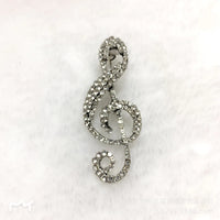 Chic Music Note Pin with Sparkles