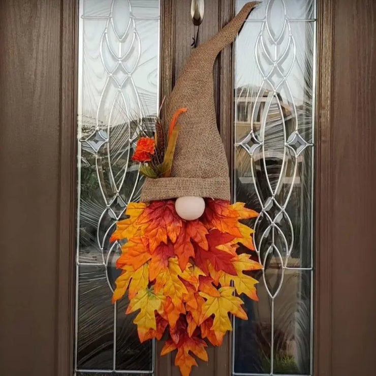 Maple Gnome Fall Festivity Wreath