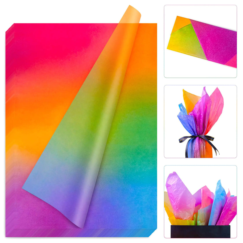 Rainbow Fade 40-Sheet Tissue Wrap