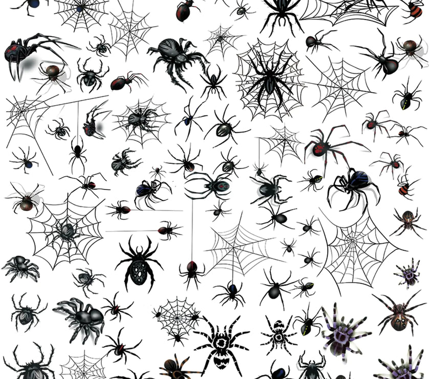 XIYOKA 80+ PCS Halloween Spider Web Temporary Tattoos Halloween Makeup Kit for Women Adults Halloween Face Tattoos Realistic 3D Spider Web Fake Tattoos for Kids Halloween Temporary Tattoos
