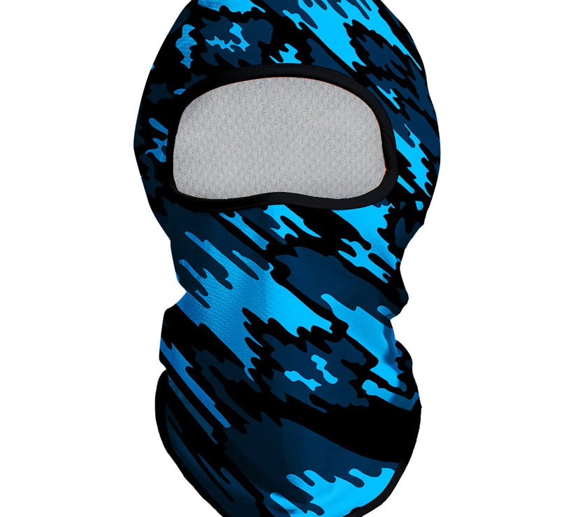 VividFlex Ski Mask - Breathable Stretch Polyester (Graffiti Blue)