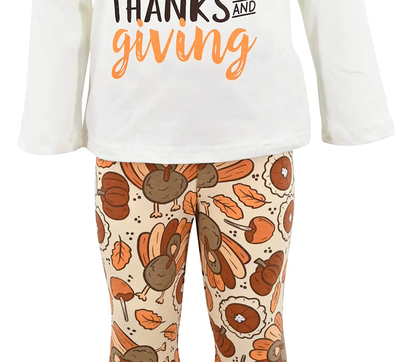 Charming Hearts 2-Piece Outfit for Girls (7Y White)